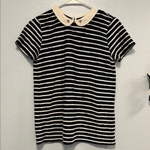Victoria Beckham for Target Navy and Cream Striped Kids Blouse